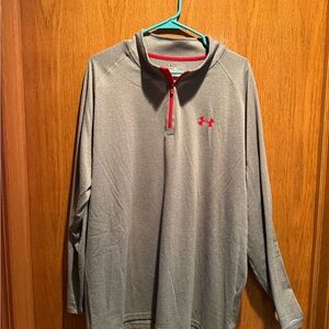 Under Armour Gray Quarter-Zip with Red Logo